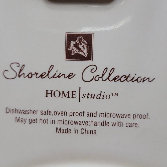 Set of 2 Shoreline Collection Hand Painted Glass Plates: Starfish & Seashell - Picture 7 of 8